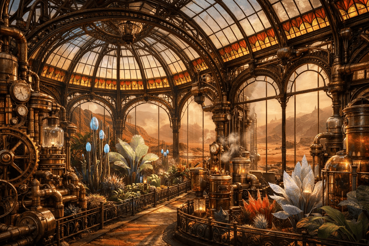 Скляна оранжерея-павільйон / Glass Conservatory Pavilion