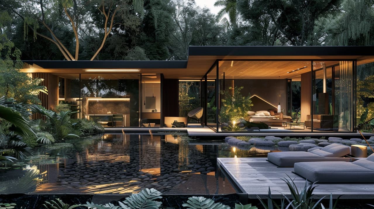 Another view of a modern residential house