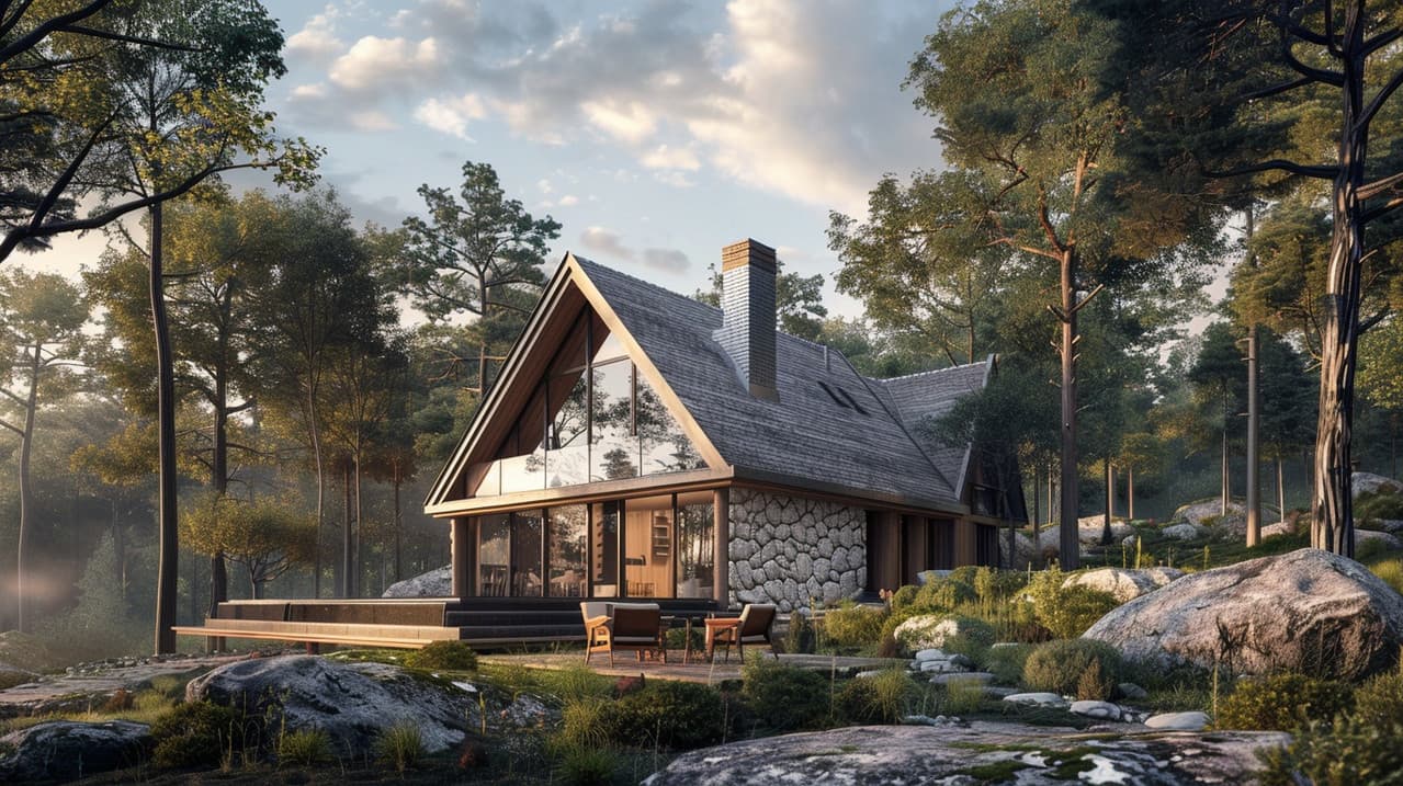 Another view of a modern residential house