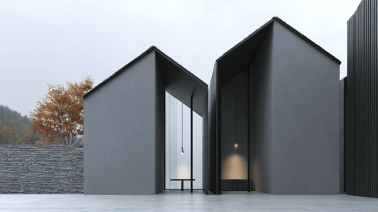 Another view of a modern residential house